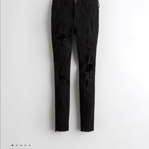 Black Hollister Ripped Jeans